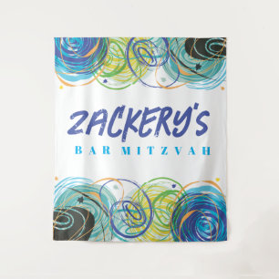 Tenture ARTSY FARTSY Bar Bat mitzvah Photo Op Backdrop