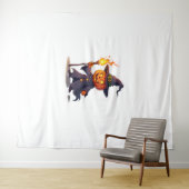 Tenture Assistant citrouille - Sorcier magique Halloween T (En situation (horizontale))