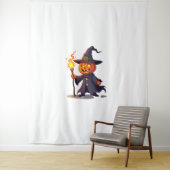 Tenture Assistant citrouille - Sorcier magique Halloween T (En situation)