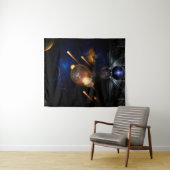 Tenture Astéroïde Apocalypse Fractage Art Spacescape (En situation (horizontale))