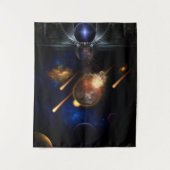 Tenture Astéroïde Apocalypse Fractage Art Spacescape (Devant)