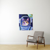 Tenture Astronaut de chat dans l'espace (En situation)