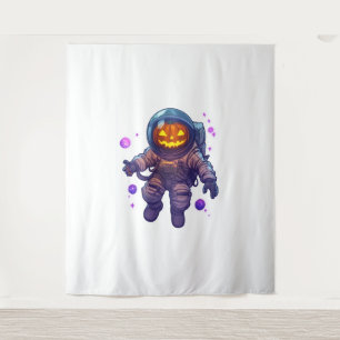 Tenture Astronaut Jack-o-Lantern