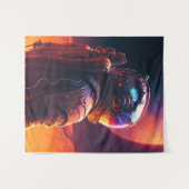 Tenture Astronaut World Discovery Peinture Univers Humain (Devant (Horizontal))