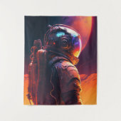 Tenture Astronaut World Discovery Peinture Univers Humain (Devant)