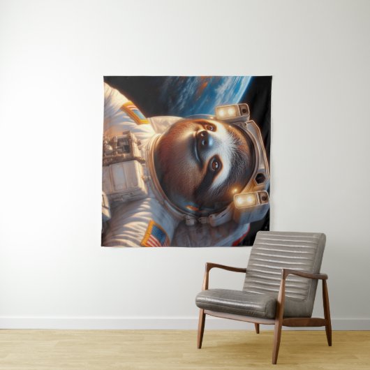 Tenture Astronaute de Sloth (En situation (horizontale))