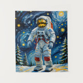 Tenture Astronaute en forêt d'hiver (Devant)