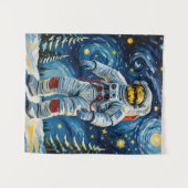 Tenture Astronaute en forêt d'hiver (Devant (Horizontal))
