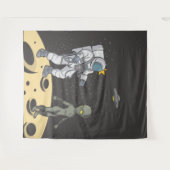 Tenture Astronaute et extraterrestre (Devant (Horizontal))