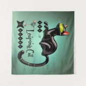 Tenture Atomique Futuriste Le Leaping Cat Lounge (Devant (Horizontal))