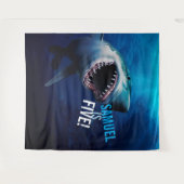 Tenture Attaque de requin | Toile de fond photo océan pour (Devant (Horizontal))