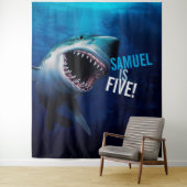 Tenture Attaque de requin | Toile de fond photo océan pour (En situation)