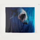 Tenture Attaque de requins | Arrière - plan de fond photo  (Devant (Horizontal))