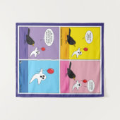 Tenture Atteindre le but opposé Comic (Devant (Horizontal))