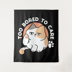 Tenture Attitude de Chat Paresseux – Trop Ennuyé pour S'en