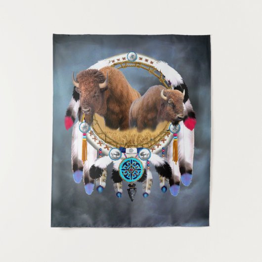 TENTURE ATTRAPE-RÊVES DE BISON (Devant)