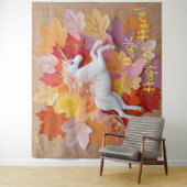 Tenture Attrapez Votre Magie Automne Unicorne Golden Paste (En situation)