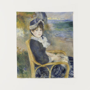 Tenture Au bord de la mer, portrait à l'huile, Renoir