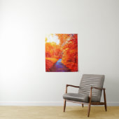 Tenture Au-dessus Saturé Orange Jaune Feuilles d'automne (En situation)