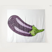 Tenture Aubergine Pailletée (Devant (Horizontal))