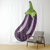Tenture Aubergine Pailletée (En situation)
