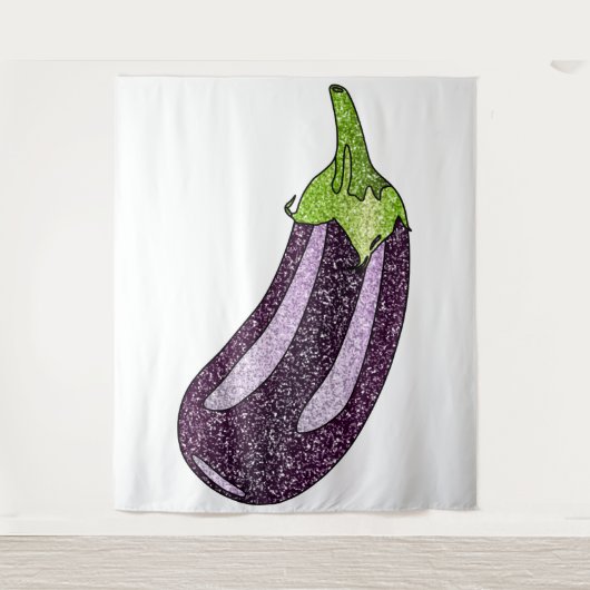 Tenture Aubergine Pailletée (Devant)
