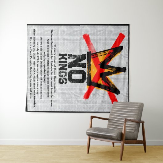 Tenture AUCUN ROYAUME Déclaration d'indépendance à nouveau (En situation (horizontale))