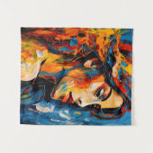 Tenture Audacieuse expressionniste Portrait féminin Art Ab (Devant (Horizontal))