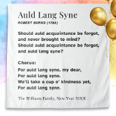 Tenture Auld Lang Syne Words for New Year - Personalized