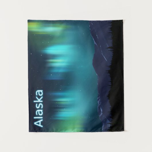 Tenture Aurora Borealis - Alaska (Devant)