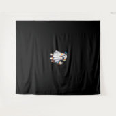 Tenture Australian Shepherd Chien Halloween Costume Party  (Devant (Horizontal))