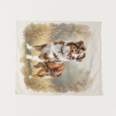 Tenture Australian Shepherd Dog Red Merle Aussie (Devant (Horizontal))