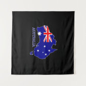 Tenture Australie Carte du drapeau Voyage (Devant (Horizontal))