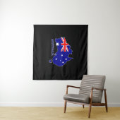 Tenture Australie Carte du drapeau Voyage (En situation (horizontale))