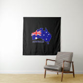 Tenture Australie Carte du drapeau Voyage (En situation)