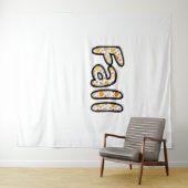 Tenture Automne avec Arrière - plan Citrouille Automne Sai (En situation (horizontale))