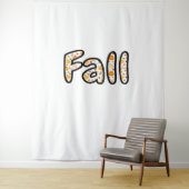 Tenture Automne avec Arrière - plan Citrouille Automne Sai (En situation)