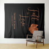 Tenture Automne Cuivre Noir Rustique Retour Drop (En situation (horizontale))
