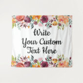 Tenture Automne Floral Mariage Contexte Boho Photo Booth P (Devant (Horizontal))