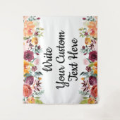 Tenture Automne Floral Mariage Contexte Boho Photo Booth P (Devant)