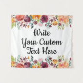 Tenture Automne Floral Mariage Contexte Boho Photo Booth P (Devant (Horizontal))