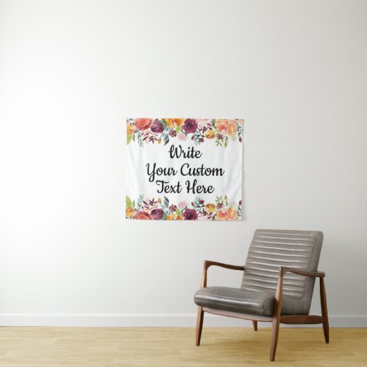 Tenture Automne Floral Mariage Contexte Boho Photo Booth P (En situation (horizontale))