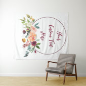 Tenture Automne Floral Mariage Photo Booth Arrière-plan Pl (En situation (horizontale))