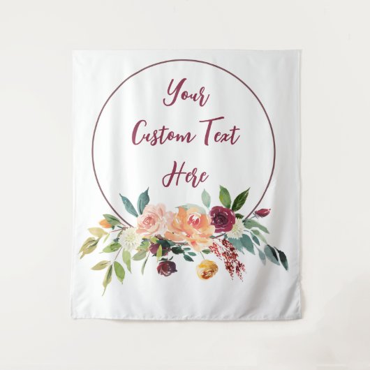 Tenture Automne Floral Mariage Photo Booth Arrière-plan Pl (Devant)