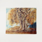 Tenture Automne Jungle Bois Arbres Paysage Peinture (Devant (Horizontal))