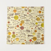 Tenture Automne. Motif sans couture avec forêt, dos d'auto (Devant (Horizontal))