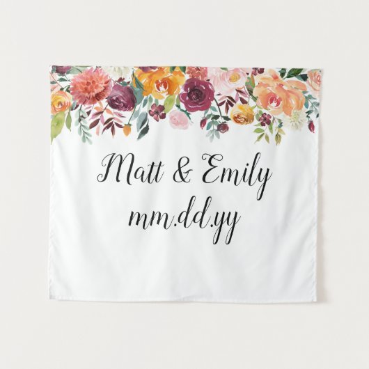 Tenture Automne Photo Booth Prop Boho Mariage de automne f (Devant (Horizontal))