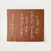 Tenture Avec mon coeur entier Mariage photo arrière-plan (Devant (Horizontal))