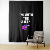 Tenture Avec Sheep Tie Dye | Dog Present (En situation)