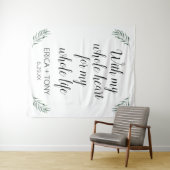 Tenture Avec Tout Mon Coeur Mariage Verdure Personnalisée (En situation (horizontale))